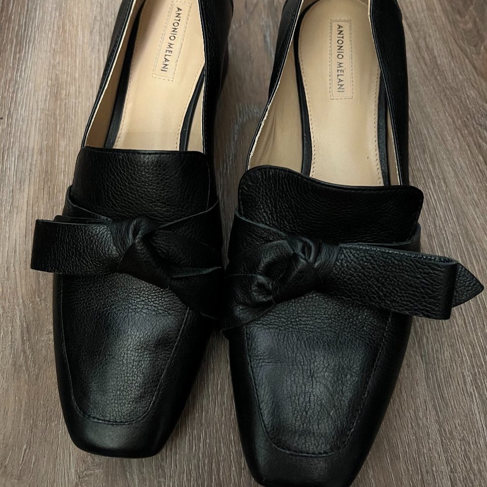 Antonio Melani Sameera Knotted Leather Loafers 9.5